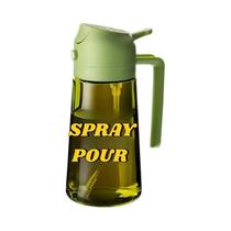 Dispensador De Azeite Verde Escuro Em Garrafa Plástica Para Cozinha, Acessório Para Fritadeira a Ar,