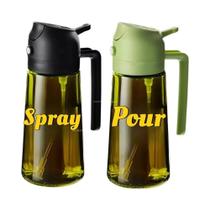 Dispensador De Azeite Verde Escuro Em Garrafa Plástica Para Cozinha, Acessório Para Fritadeira a Ar,