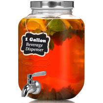 Dispensador de bebidas de vidro Moretoes 4L para festas com bico Dispensador de bebidas de vidro Moretoes 4L para festas com bico