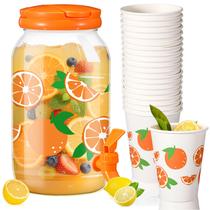 Dispensador de bebidas Umigy Tree Clear Plastic 3,5 L com 20 xícaras