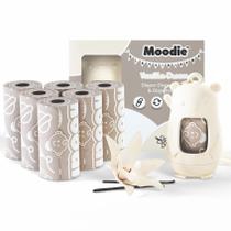 Dispensador de bolsas de fraldas Moodie Teddy Bear com 105 sacos de cocô Dispensador de bolsas de fraldas Moodie Teddy Bear com 105 sacos de cocô