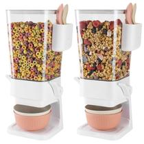 Dispensador de cereais Osacoe Countertop, pacote com 2 unidades, 5,2 litros com tigelas e colheres Dispensador de cereais Osacoe Countertop, pacote com 2 unidades, 5,2 litros com tigelas e colheres