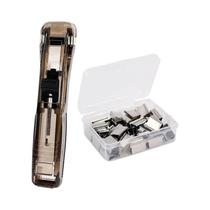 Dispensador De Clipes De Papel Portátil Com Refil, Mini Grampeador Manual