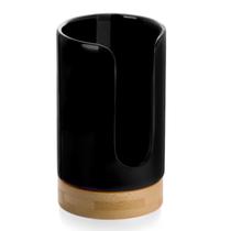Dispensador de copos de banheiro em cerâmica Viosuniu 100mL - Preto