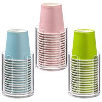 Dispensador de copos de banheiro Tbestmax 90mL Countertop Storage x3