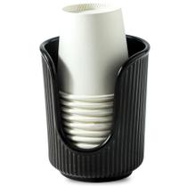 Dispensador de copos Dobbyby Ceramic Bathroom para copos de 90-120 ml pretos Dispensador de copos Dobbyby Ceramic Bathroom para copos de 90-120 ml pretos