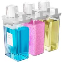 Dispensador de detergente para roupa Hordely 2300mL, pacote com 3 unidades, transparente