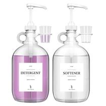 Dispensador de detergente para roupa onsogi Glass 1280mL com porta-copos Dispensador de detergente para roupa onsogi Glass 1280mL com porta-copos