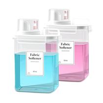 Dispensador de detergente para roupa, pacote com 2 recipientes refluxáveis de 1,8 L Dispensador de detergente para roupa, pacote com 2 recipientes refluxáveis de 1,8 L