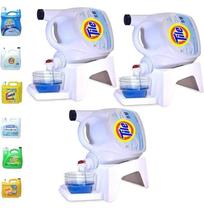 Dispensador de detergente para roupa Skywin, pacote com 3 pés antiderrapantes brancos