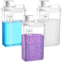 Dispensador de detergente para roupa SUBEKYU 2,8 L com 6 etiquetas, pacote com 3 Dispensador de detergente para roupa SUBEKYU 2,8 L com 6 etiquetas, pacote com 3