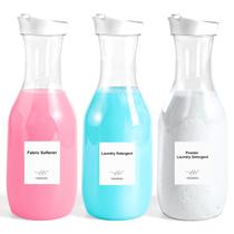 Dispensador de detergente para roupa VEGEVIGI 1600ml de plástico, pacote com 3 unidades Dispensador de detergente para roupa VEGEVIGI 1600ml de plástico, pacote com 3 unidades