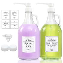 Dispensador de detergente para roupa YoenKTSS de vidro de 1,9 L com bomba x2 Dispensador de detergente para roupa YoenKTSS de vidro de 1,9 L com bomba x2