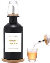 Dispensador de enxaguatório bucal BONLONG Glass 350mL com aço inoxidável Dispensador de enxaguatório bucal BONLONG Glass 350mL com aço inoxidável