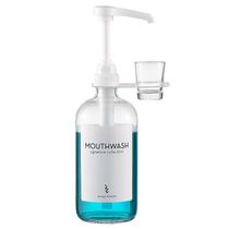 Dispensador de enxaguatório bucal Onsogi Glass 500 mL com porta-copos e bomba Dispensador de enxaguatório bucal Onsogi Glass 500 mL com porta-copos e bomba