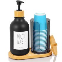 Dispensador de enxaguatório bucal VITVITI para banheiro 500mL recarregável Dispensador de enxaguatório bucal VITVITI para banheiro 500mL recarregável