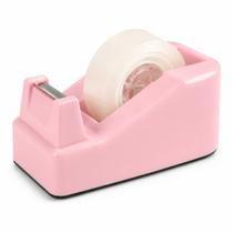 Dispensador de fita com base pesada antiderrapante rosa