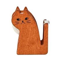 Dispensador De Fita Em Forma De Gato Fofo, Suporte De Plástico Transparente De Madeira Para Material