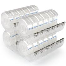 Dispensador de fitas JEFURE transparente 0,7 cm x 25,4 m com 24 fitas