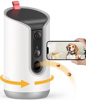 Dispensador de guloseimas para câmeras para animais de estimação TKENPRO 2K 360 View 5G WiFi Dispensador de guloseimas para câmeras para animais de estimação TKENPRO 2K 360 View 5G WiFi