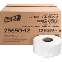 Dispensador de lenços de banho Genuine Joe de 2 camadas Jumbo Roll GJO2565012