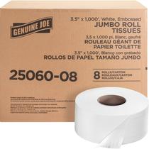 Dispensador de lenços de banho Roll Genuine Joe GJO2506008 Jumbo de 2 camadas