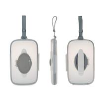 Dispensador de lenços umedecidos para bebê Dr. Talbot's Deluxe para viagem cinza Dispensador de lenços umedecidos para bebê Dr. Talbot's Deluxe para viagem cinza