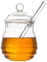Dispensador de mel Mkono Glass Honey Jar 270 ml com concha