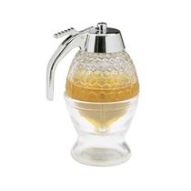 Dispensador de mel/xarope Norpro Beehive Glass com cromado Dispensador de mel/xarope Norpro Beehive Glass com cromado
