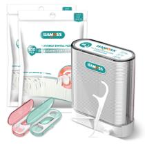 Dispensador de palhetas de fio dental LIAMOSS com 308 fios Dispensador de palhetas de fio dental LIAMOSS com 308 fios