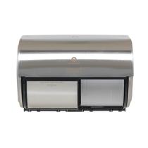 Dispensador de papel higiênico GP PRO Compact de 2 rolos em aço inoxidável