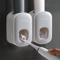 Dispensador de pasta de dente MOPMS montado na parede, automático, cinza, 2 unidades