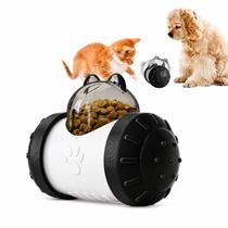 Dispensador de Ração Pets Preto Interativo para Cães e Gatos