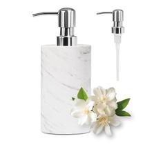 Dispensador de sabão Amaauto Marble com bomba de aço inoxidável 180mL Dispensador de sabão Amaauto Marble com bomba de aço inoxidável 180mL