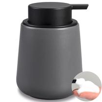 Dispensador de sabão em espuma BosilunLife Grey Ceramic 350ml Dispensador de sabão em espuma BosilunLife Grey Ceramic 350ml