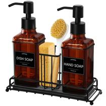 Dispensador de sabão em pó VIMERPA Kitchen Hand 300 ml com suporte de esponja Dispensador de sabão em pó VIMERPA Kitchen Hand 300 ml com suporte de esponja