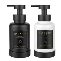 Dispensador de sabão espumante Luxspire, bomba de espuma de vidro, 450 ml, pacote com 2