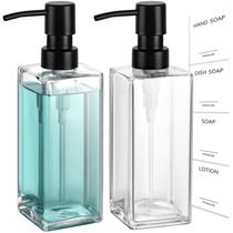 Dispensador de sabão GMISUN Glass com bomba de aço inoxidável 350mL Dispensador de sabão GMISUN Glass com bomba de aço inoxidável 350mL