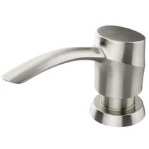 Dispensador de sabão para pia de cozinha SAMODRA em níquel escovado 325 ml Dispensador de sabão para pia de cozinha SAMODRA em níquel escovado 325 ml