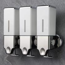 Dispensador de sabão prosfalt 3 x 500mL montado na parede manual branco Dispensador de sabão prosfalt 3 x 500mL montado na parede manual branco