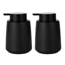 Dispensador de sabonete espumante para mãos UUJOLY Ceramic Black 300mL, pacote com 2 Dispensador de sabonete espumante para mãos UUJOLY Ceramic Black 300mL, pacote com 2
