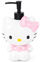 Dispensador de sabonete Jay Franco Hello Kitty em resina rosa e branca Dispensador de sabonete Jay Franco Hello Kitty em resina rosa e branca