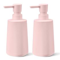 Dispensador de sabonete para mãos zuxzmj rosa 250mL, pacote com 2 unidades, recarregável Dispensador de sabonete para mãos zuxzmj rosa 250mL, pacote com 2 unidades, recarregável