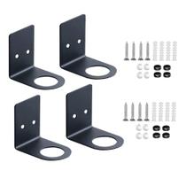 Dispensador de sabonete para montagem na parede BiJun, 4 peças, 2,7 cm, orifício preto