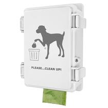 Dispensador de Sacos para Cães - Montagem na Parede, Impermeável e Branco Dispensador de Sacos para Cães - Montagem na Parede, Impermeável e Branco
