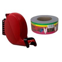 Dispensador de Senha Bico de Pato + 1 Bobina Bico de Pato 3 Dígitos - cor Vermelha