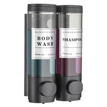 Dispensador de Shampoo e Condicionador Cabo Deseado 2x300ml Preto Dispensador de Shampoo e Condicionador Cabo Deseado 2x300ml Preto