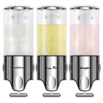 Dispensador de shampoo e condicionador EXIN DECHEN 520mL 3 câmaras Dispensador de shampoo e condicionador EXIN DECHEN 520mL 3 câmaras