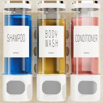 Dispensador de shampoo e condicionador VITVITI 300mL 3 câmaras