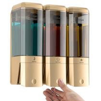 Dispensador de Shampoo GlintGath de 3 Compartimentos 3x500 ml Dourado Dispensador de Shampoo GlintGath de 3 Compartimentos 3x500 ml Dourado